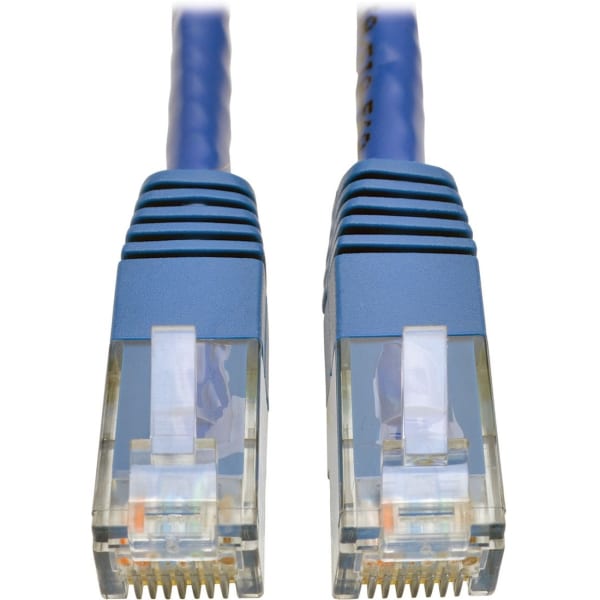 Tripp Lite Cat6 Cat5e Gigabit Molded Patch Cable RJ45 M/M 550MHz Blue 75ft 75ft - Patch Cable - 75 ft - N200075BL