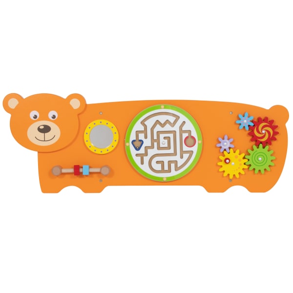 Learning Advantage Activity Wall Panel, Toddler Activity Center, 36inL x 12.75inH x 1.63inD, Bear