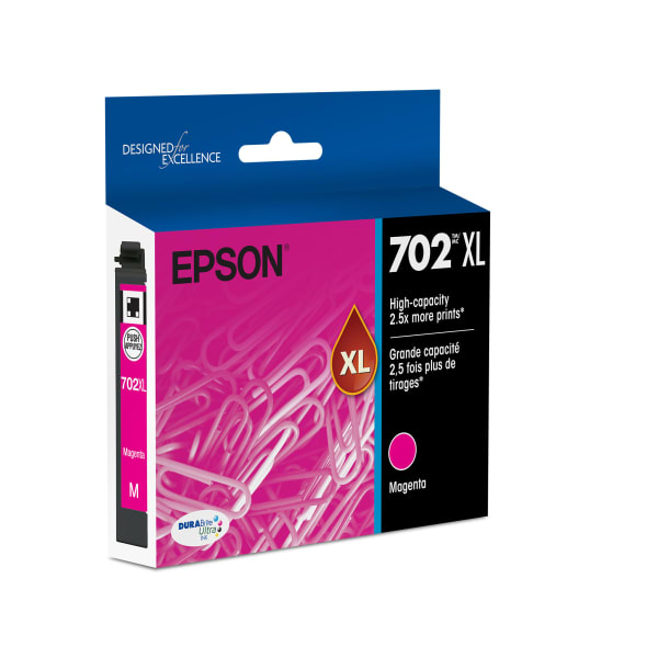 Epson 702XL DuraBrite Magenta Ultra-High-Yield Ink Cartridge, T702XL320-S