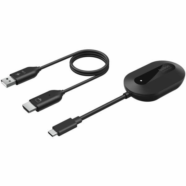 Belkin ConnectAir Wireless HDMI Video Adapter, USB-C Transmitter With USB-A to HDMI Receiver, AV Extender, Black