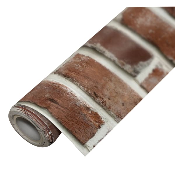 Teacher Created Resources Peel And Stick Decorative Paper Roll, 17-1/2in x 10 ft, Red Brick