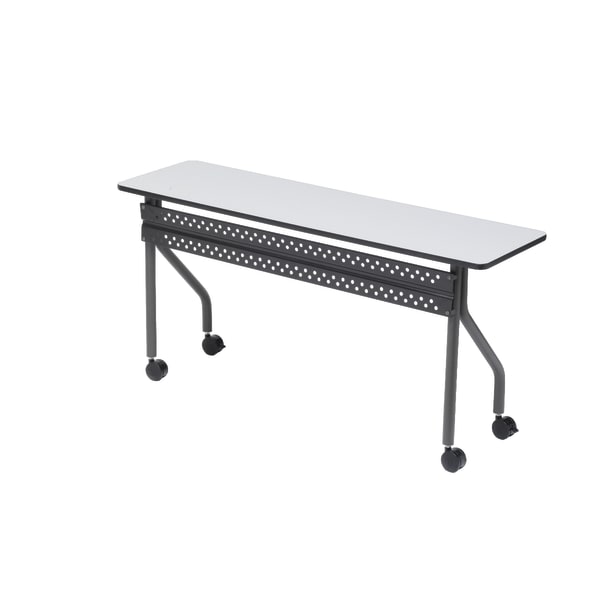Iceberg OfficeWorks 60inW Mobile Training Table, Rectangle, Gray