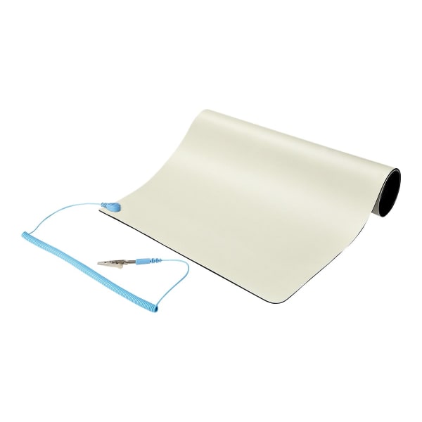 StarTech.com 11x18in Anti Static Mat, ESD Mat for Electronics Repair on Tables or Desks, Flexible Work Pad, Detachable Grounding Wire