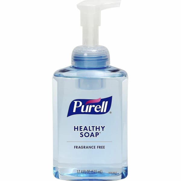 PURELL HEALTHY SOAP Gentle & Free Foam - 17.4 oz. - Pump Dispenser - Dirt Remover, Kill Germs - Hand, Skin - Moisturizing - Clear