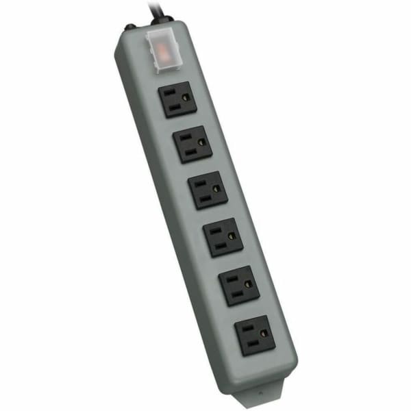 Eaton Tripp Lite Series Industrial Power Strip, 6 Right-Angle Outlets, 15 ft. (4.6 m) Cord, Mounting Tabs - UL24RA15