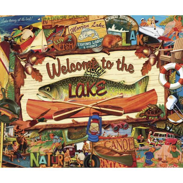 Willow Creek Press 1,000-Piece Puzzle, 26-5/8in x 19-1/4in, Welcome To The Lake