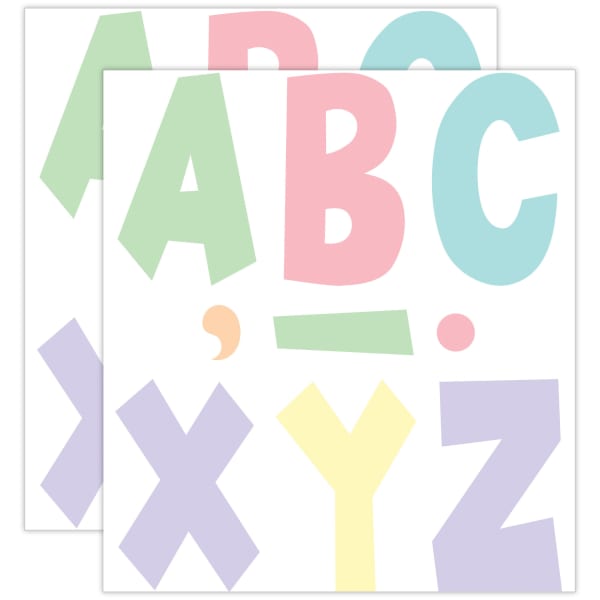Teacher Created Resources Letters, 7in, Pastel Pop Fun Font, 120 Per Pack, Set Of 2 Packs
