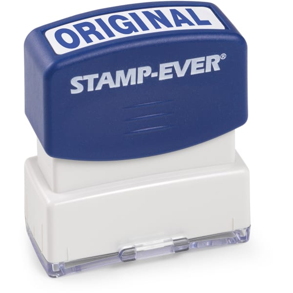 Trodat Pre-inked ORIGINAL Stamp - Text Stamp - ORIGINAL - 1.69in Impression Width x 0.56in Impression Length - 50000 Impression(s) - Blue - 1 Each - TAA Compliant