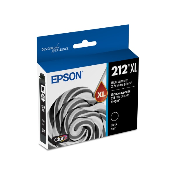 Epson 212XL Claria Black High-Yield Ink Cartridge, T212XL120-S