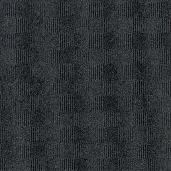 Foss Floors Crochet Peel & Stick Carpet Tiles, 24in x 24in, Black Ice, Set Of 15 Tiles