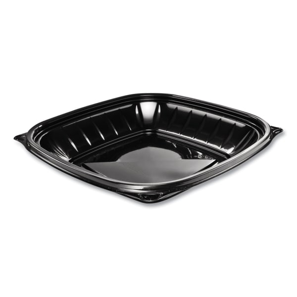 Dart PresentaBowls Pro Square Bowls, 24 Oz, Black, Bag Of 63 Bowls, Carton Of 4 Bags
