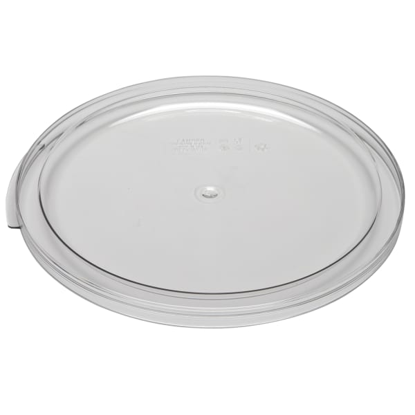 Cambro Camwear Round Food Storage Lids For 12-, 18- And 22-Qt Containers, Clear, Pack Of 6 Lids