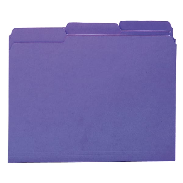 Smead Interior Folders, Letter Size, Purple, Box Of 100