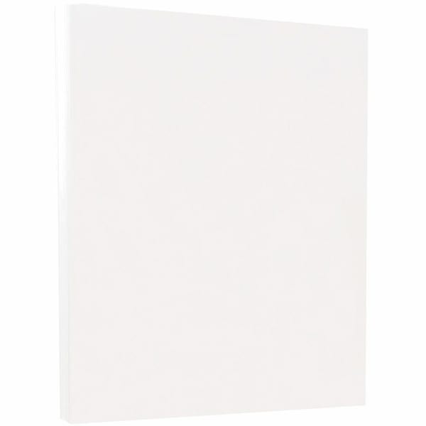 JAM Paper Vellum Bristol Card Stock, White, Letter (8.5in x 11in), Pack Of 100