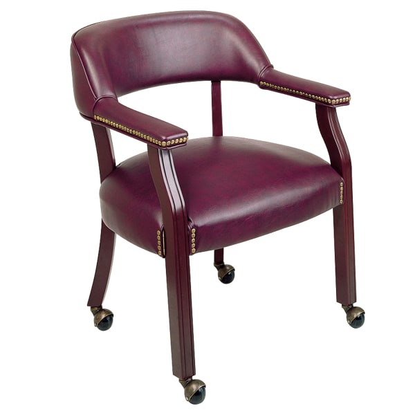 Office Star Work Smart Traditional Guest Chair, Oxblood/Mahogany