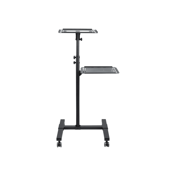 StarTech.com Mobile Projector and Laptop Stand/Cart, Heavy Duty Portable Projector Stand (2 Vented Shelves, hold 22lb/10kg each), Height Adjustable Rolling AV Presentation Cart with Wheels - Lockable Casters - Cart - for projector / notebook