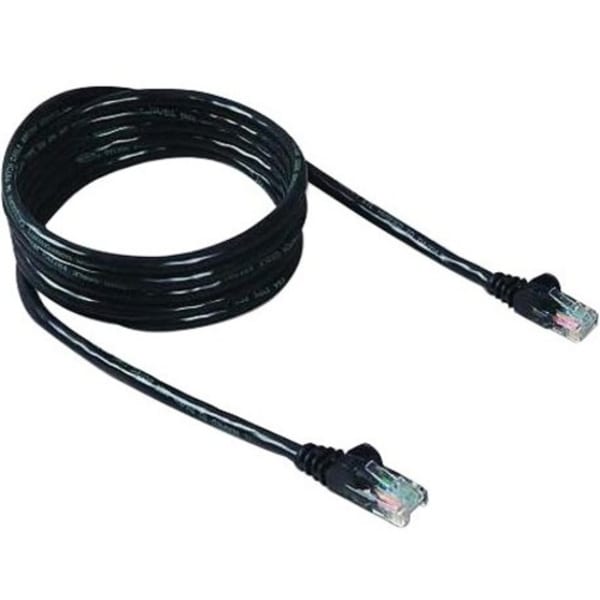 Belkin CAT6 Ethernet Patch Cable, RJ45, M/M - 20 ft Category 6 Network Cable for Network Device - First End: 1 x RJ-45 Network - Male - Second End: 1 x RJ-45 Network - Male - Patch Cable - Gold Plated Connector - Gold Plated Contact - Black