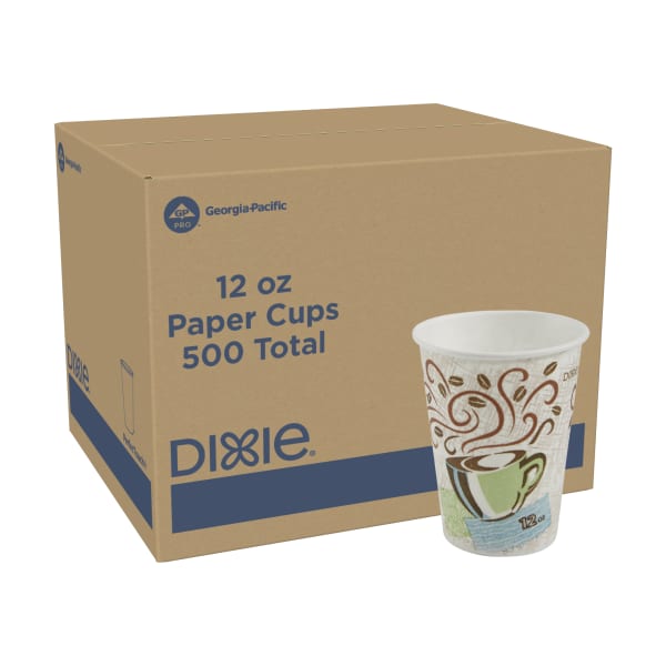 Dixie PerfecTouch by GP PRO Hot Cups, 12 Oz, Box Of 500 Cups
