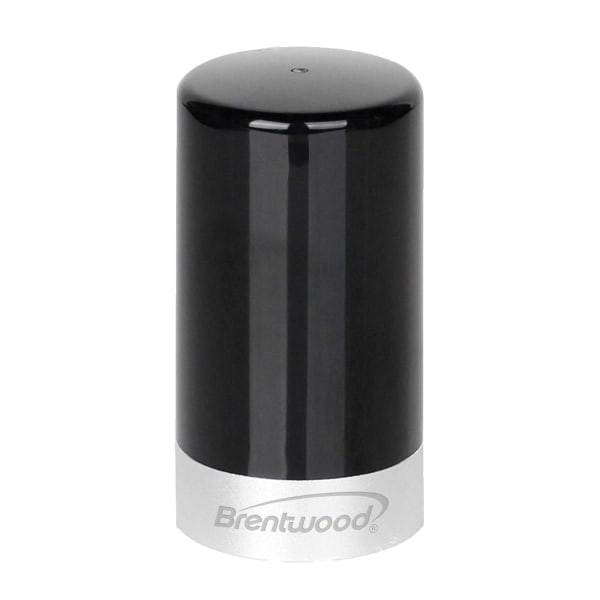 Brentwood Portable Automatic Vacuum Wine Preserver and Bottle Stopper, 3-1/4inH x 1-3/4inW x 1-3/4inD, Black