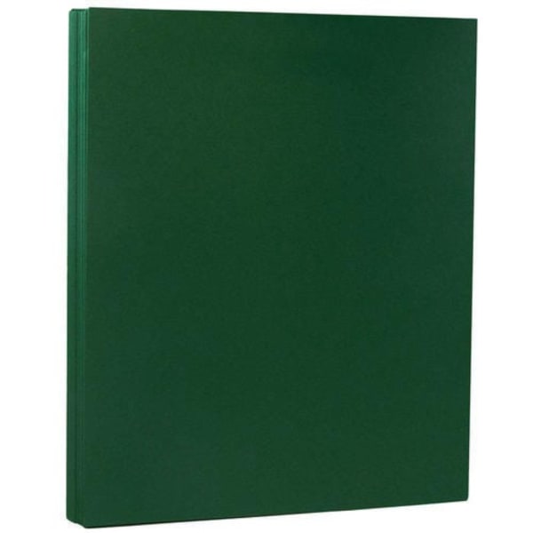 JAM Paper Letter Matte Paper, Dark Green, Letter (8.5in x 11in), 100 Sheets Per Pack, 28 Lb
