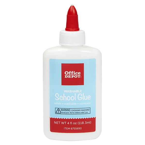 Office Depot Brand School Glue, 4 Oz, White