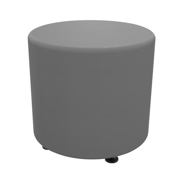 Marco Round Seating Ottoman, 16inH x 19inW x 19inD, Frost