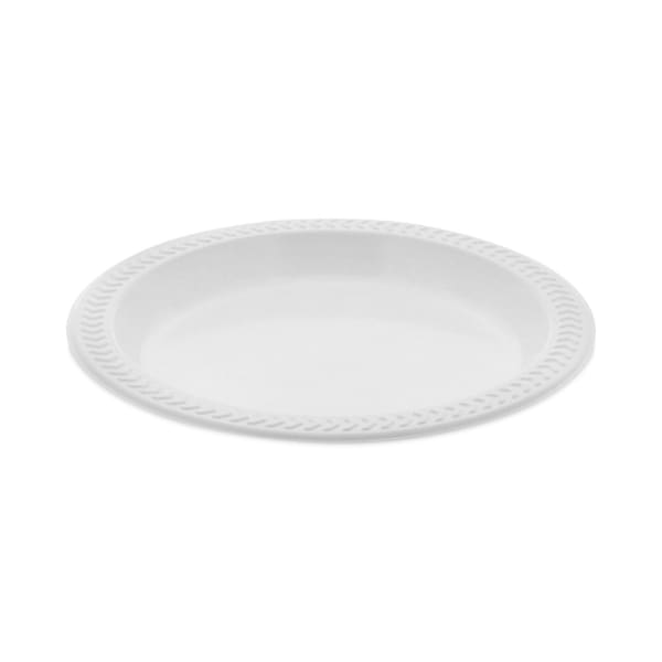 Pactiv Evergreen Meadoware Impact Plastic Dinnerware Plates, 6in, White, Pack Of 1,000 Plates