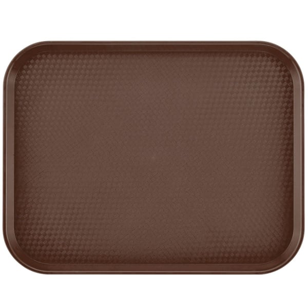Cambro Fast Food Trays, 14in x 18in, Brown, Pack Of 12 Trays