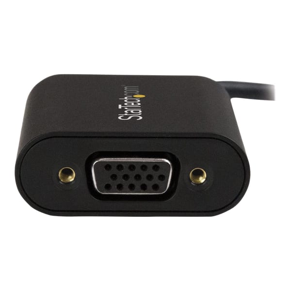 StarTech.com USB-C to VGA Adapter - 1920x1200 - USB C Adapter - USB Type C to VGA Monitor / Projector Adapter (CDP2VGASA) - External video adapter - USB-C - D-Sub