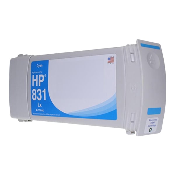 Clover Imaging Group Wide Format - 775 ml - cyan - compatible - box - remanufactured - ink cartridge (alternative for: HP 831) - for HP Latex 115, 310, 315, 330, 335, 360, 365, 370, 375, 560, 570