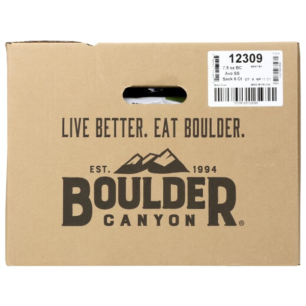 Boulder Canyon Kettle Style Potato Chips, Classic Sea Salt, 1.25 Oz, Total Qty 48