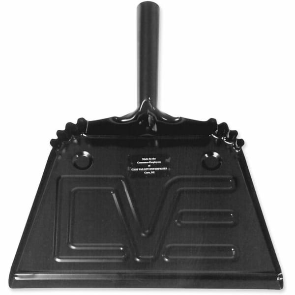 SKILCRAFT Household-style Open Dustpan - 4in Handle - Steel - Black - 1 Each