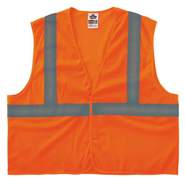 Ergodyne GloWear 8205HL-ECO Polyester Hi-Vis Vest, Large/XL, 100% Recycled, Orange