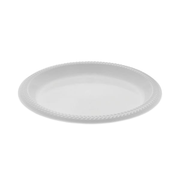Pactiv Evergreen Meadoware Impact Plastic Dinnerware Plates, 8-7/8in, White, Pack Of 400 Plates