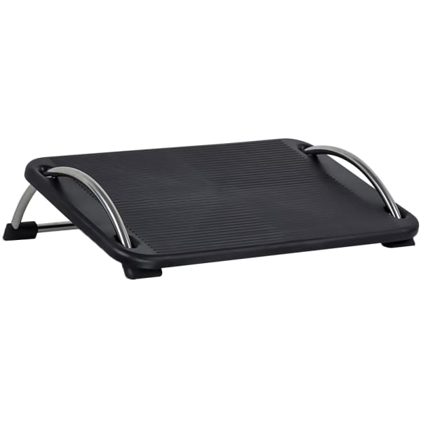 Mount-It! Tilting Under Desk Footrest, 17in x 11in, Black