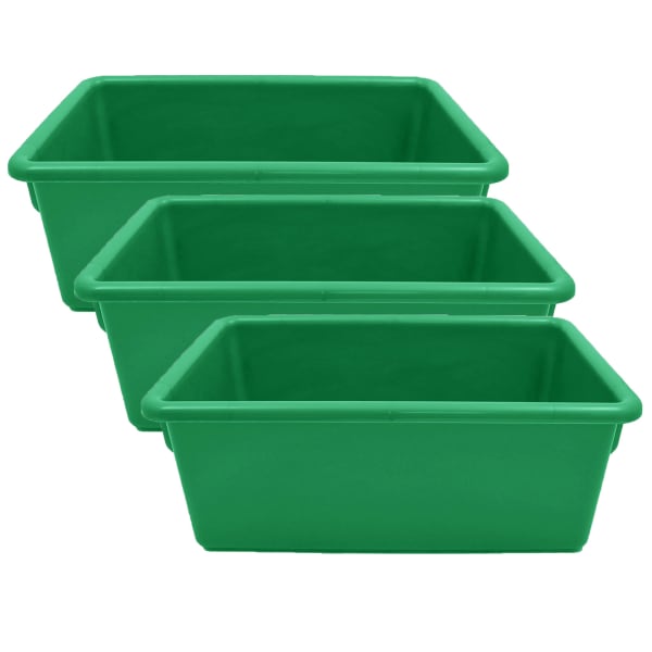 Jonti-Craft Cubbie Trays, 5-1/4inH x 8-5/8inW x 13-1/2inD, Green, Pack Of 3 Trays