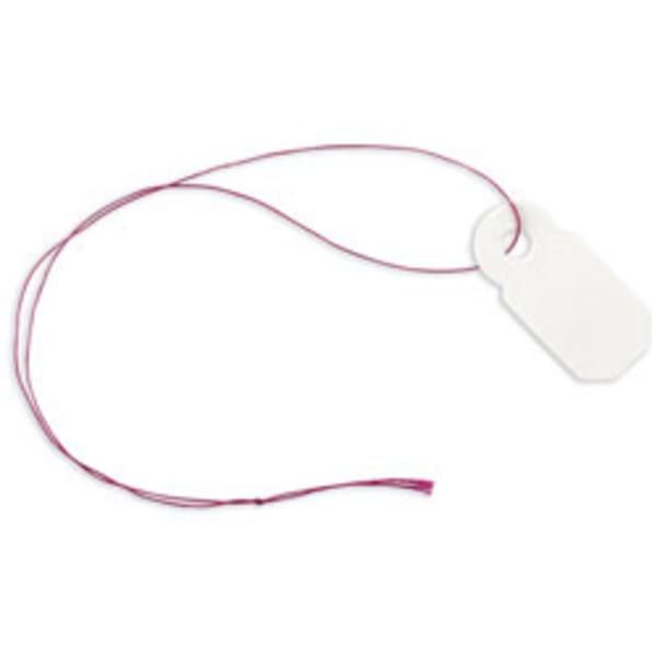 Office Depot Brand Jewelry Tags, 0.38in x 0.81in, White, Pack Of 100