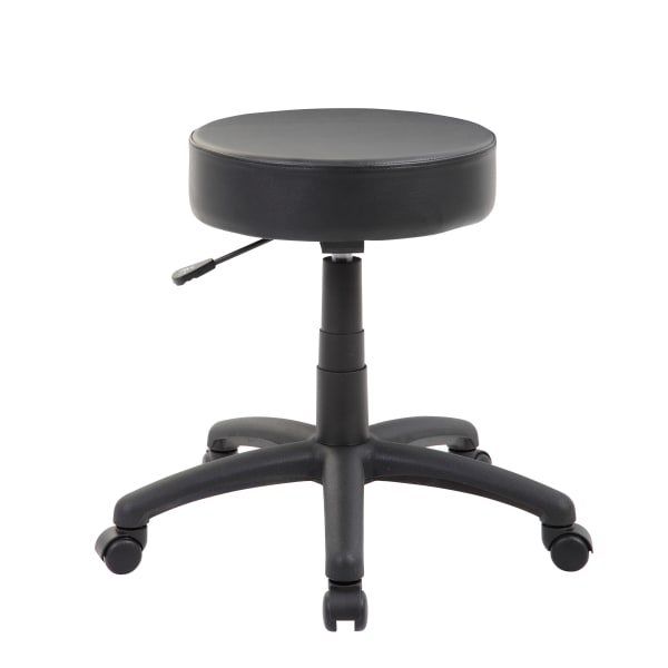 Boss Office Products Dot Stool in Antimicrobial Vinyl, Black