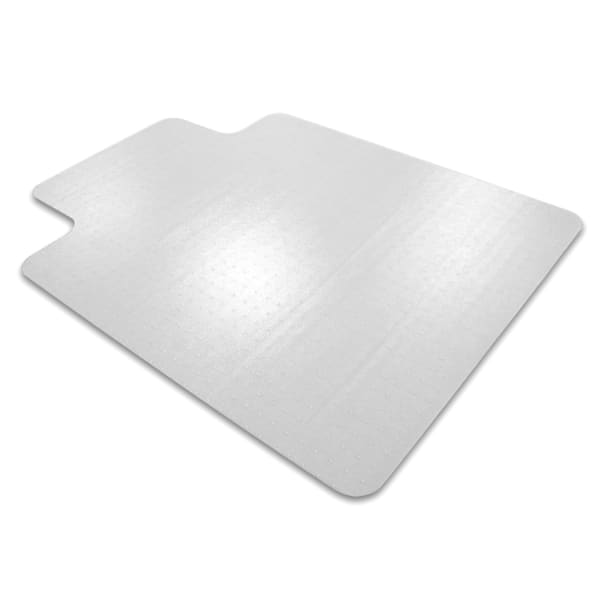 Floortex Cleartex Enhanced Polymer Lipped Chair Mat for Carpets up to 3/8in, 48in x 51in, Clear