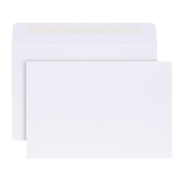 Office Depot Brand 6in x 9in Catalog Envelopes, Booklet, Gummed Seal, White, Box Of 100