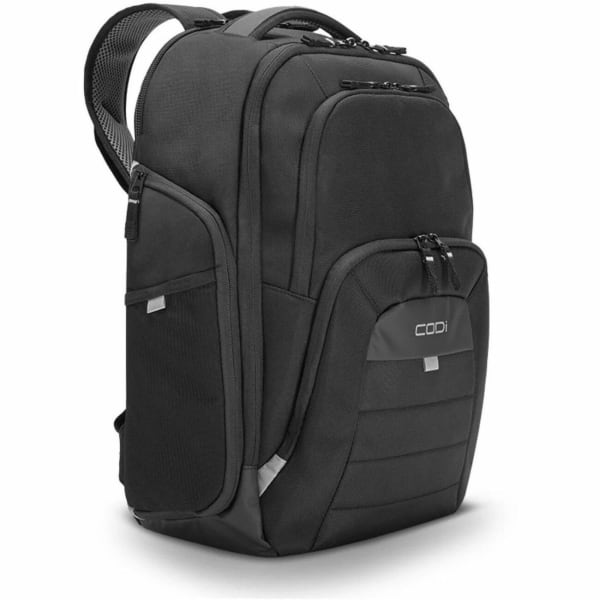 Ferretti Pro Sport Pack Laptop Backpack - for 17.3in Laptop, Tablet, Water Bottle - Black
