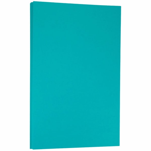 JAM Paper Legal Color Paper, Sea Blue, Legal (8.5in x 14in), 100 Sheets Per Pack, 24 Lb, 30% Recycled