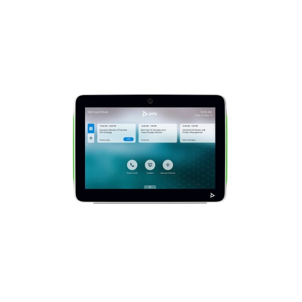 HP Poly TC10 - Without power cord - touch controller - Certified for Zoom Rooms - white