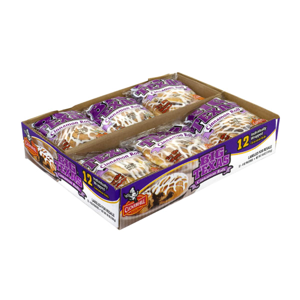 Cloverhill Big Texas Cinnamon Roll, 4 Oz, Pack Of 12