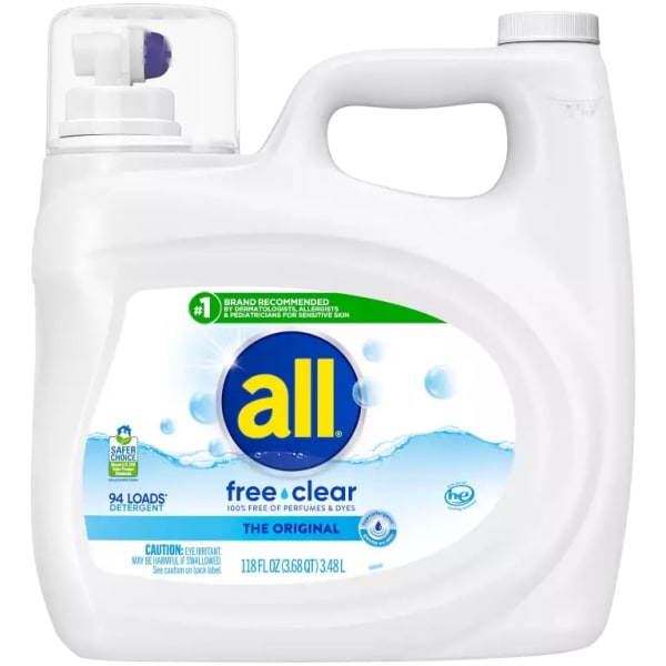 Dial Professional All Free Clear Liquid Laundry Detergent, 118 Oz, Total Qty 4