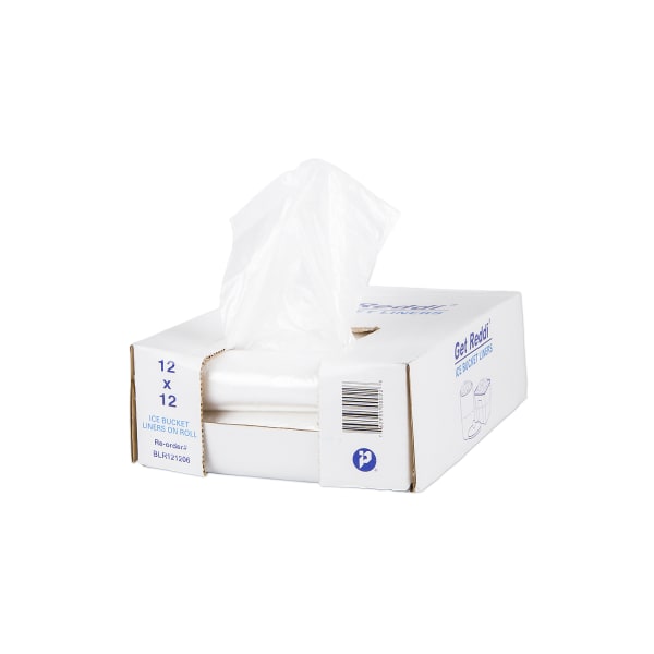 Pitt Plastics Food Storage Ice Bucket Liners, 12in x 12in, Natural, Case Of 1,000 Liners