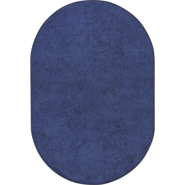Joy Carpets Kids Essentials Oval Area Rug, Endurance, 6ft x 9ft, Midnight Sky