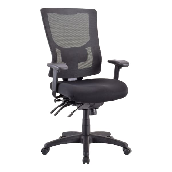 Lorell Conjure Executive High-Back Ergonomic Mesh Chair, Black