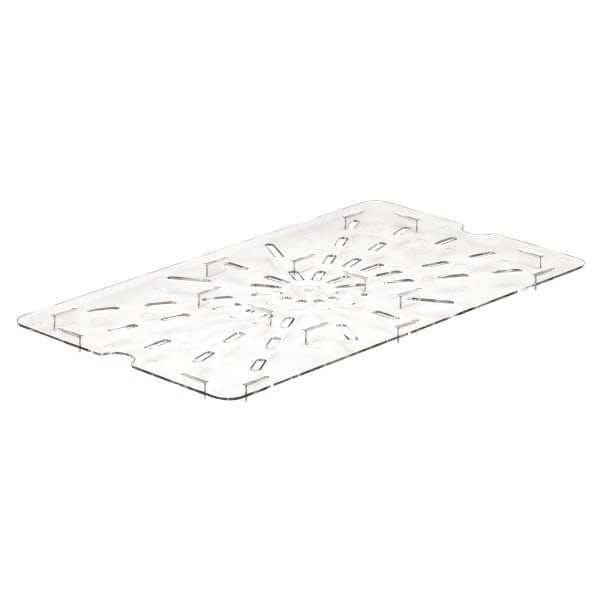 Cambro Camwear GN 1/1 Drain Shelves, 9/16inH x 18-5/16inW x 10-5/16inD, Clear, Pack Of 6 Shelves