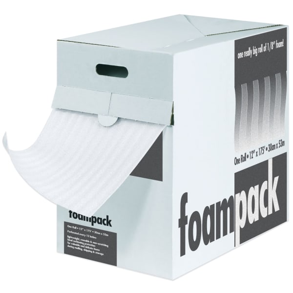Foam Roll Dispenser Pack, 1/4in x 24in x 85ft, Perf At 12in